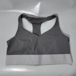 Good American heather grey core racer bra size 6